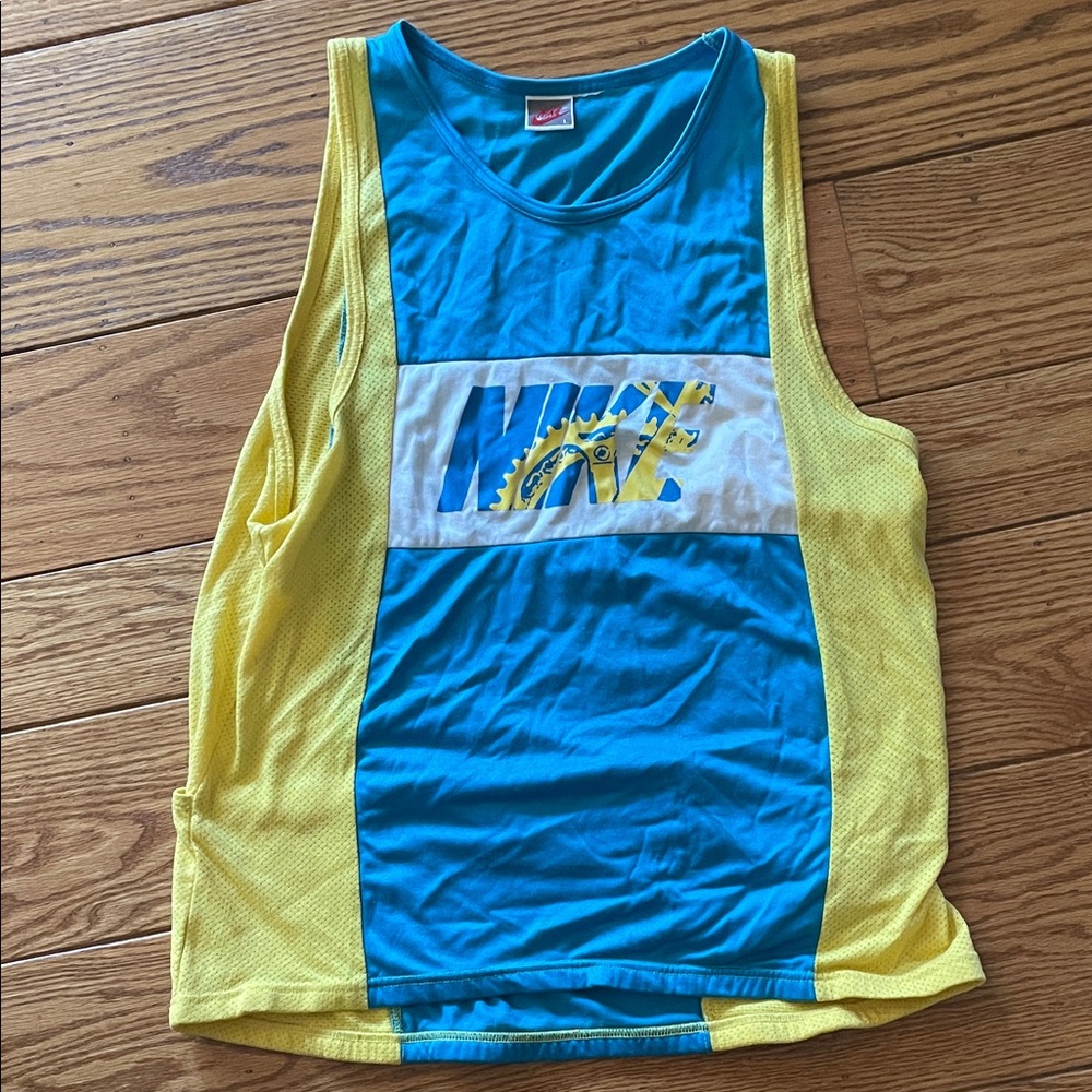 Classic Nike - 90’s cycling Turquoise and Lemon Tank Top